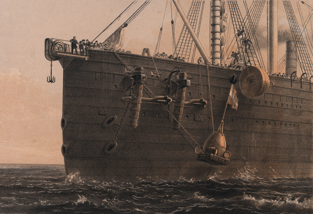 Detail of Launching buoy on August 8th in lat 51o 25'30'' long 38o 56' (marking spot where cable had been grappled) by R. Dudley