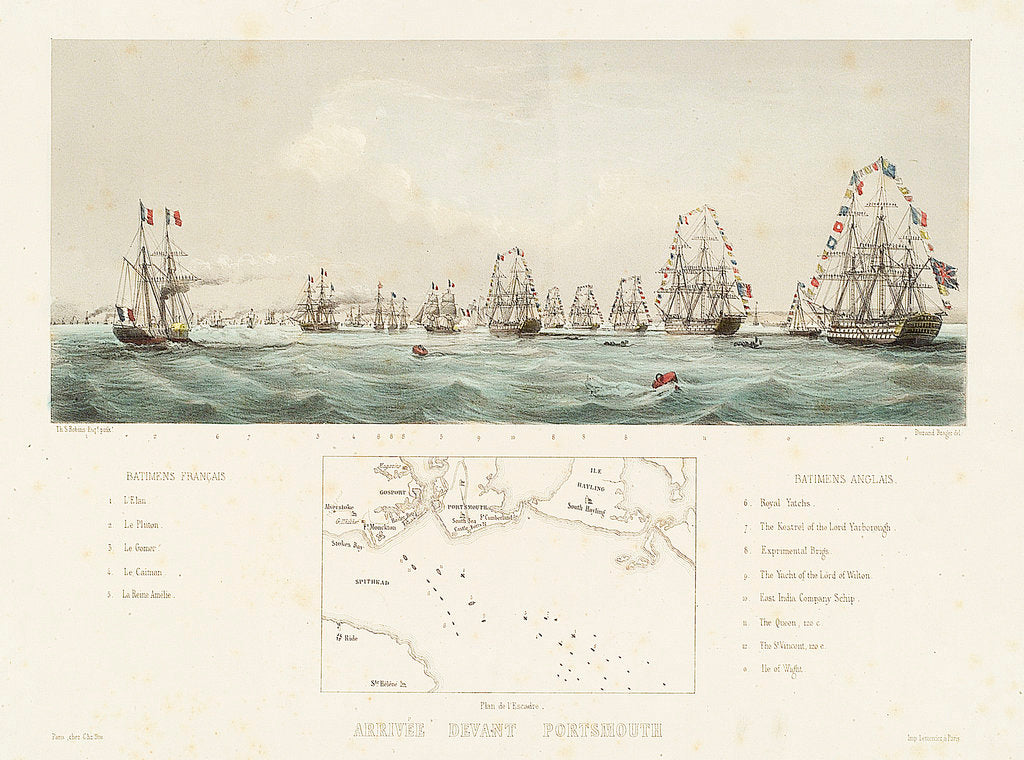 Detail of Arriving at Portsmouth by Thomas Sewell Robins