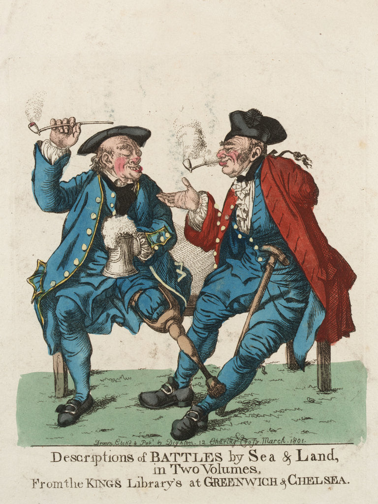 Detail of Greenwich and Chelsea Pensioners by Robert Dighton