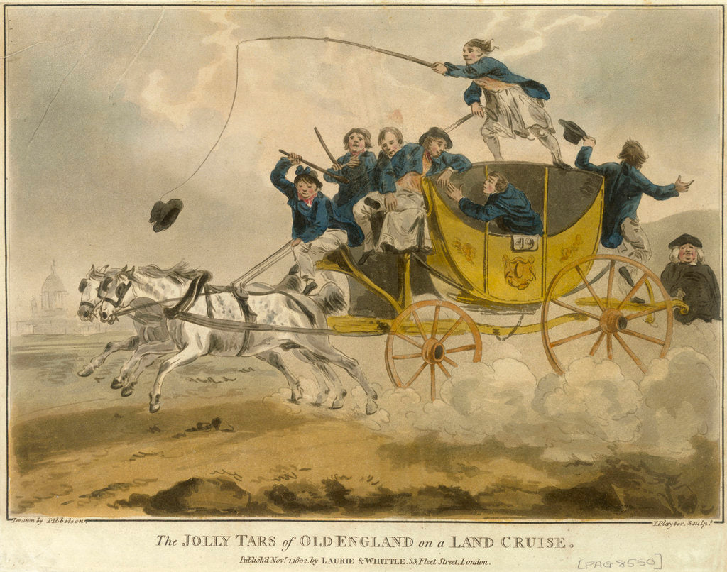 Detail of The Jolly Tars of Old England on a Land Cruise by Julius Caesar Ibbetson