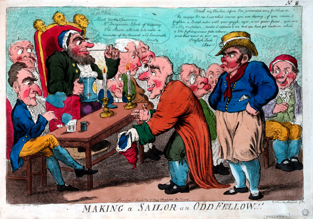 Detail of Making a Sailor an Odd Fellow! by George M. Woodward