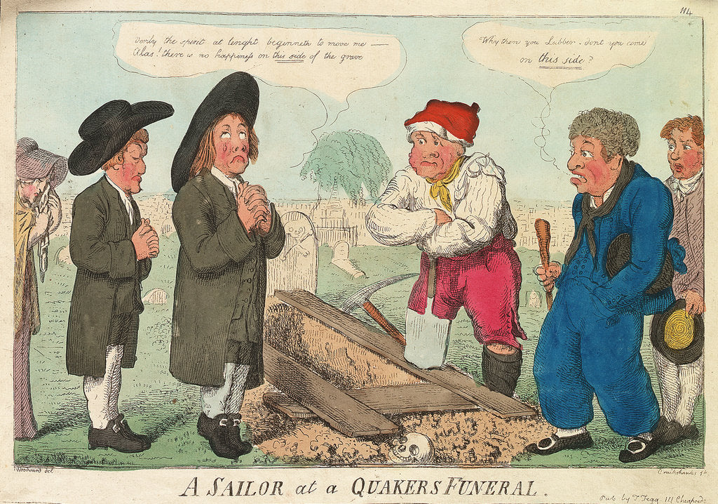 Detail of A sailor at a Quakers Funeral by George M. Woodward