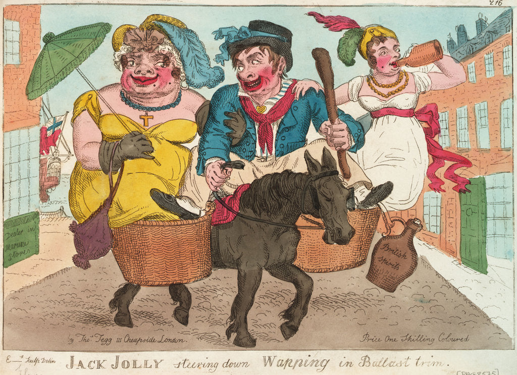 Detail of Jack Jolly steering down Wapping in Ballast trim by Elmes