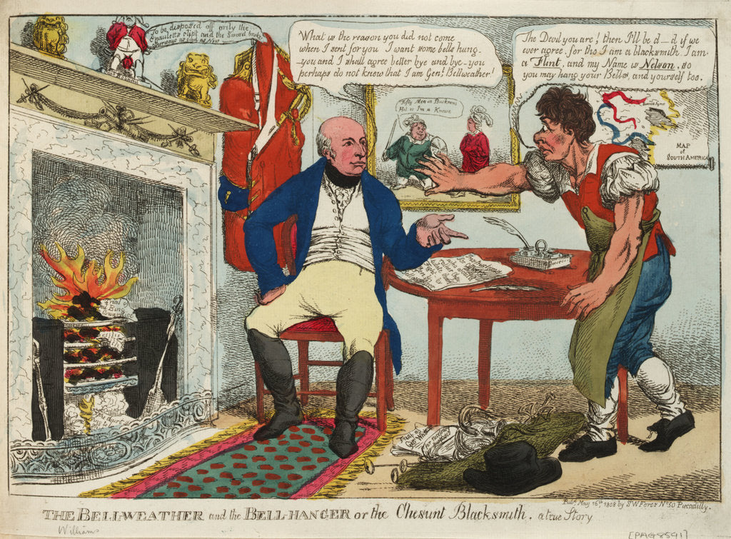 Detail of The Bell Weather and the Bell-Hanger or the Chesunt Blacksmith, a true Story by Williams