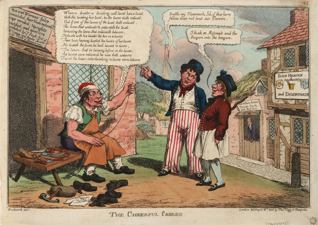 Detail of The Cheerful Cobler by George M. Woodward