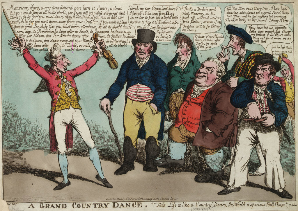 Detail of A Grand Country Dance. ('This Life is like a Country Dance the World a spacious Ball Room' Dibdin by C. Williams