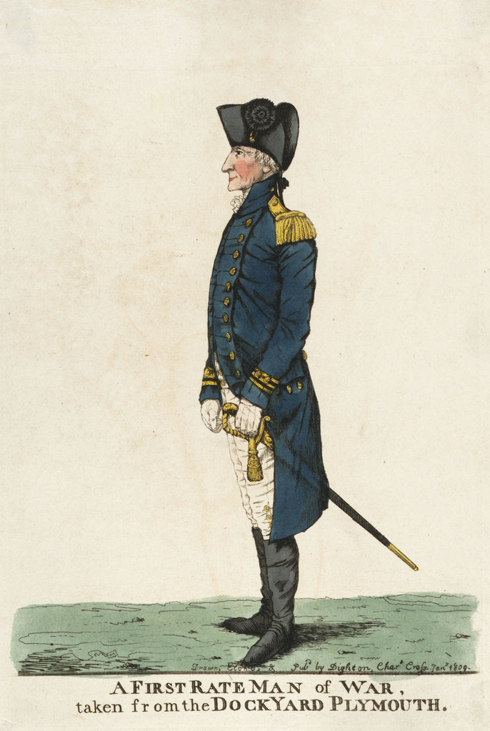 Detail of A First Rate Man of War, Taken from the Dockyard, Plymouth by Robert Dighton