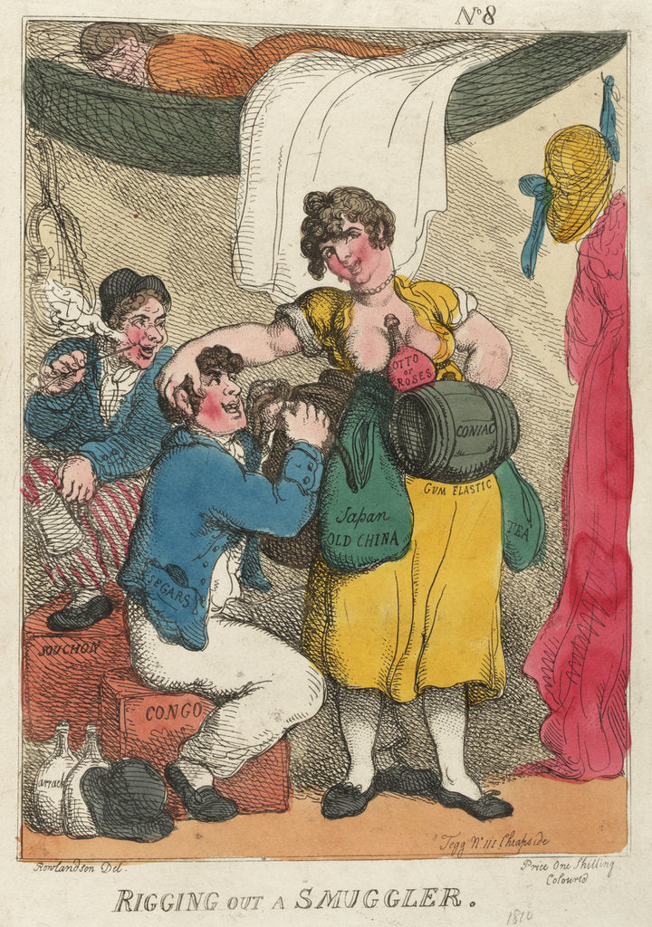 Detail of Rigging out a Smuggler by Thomas Rowlandson