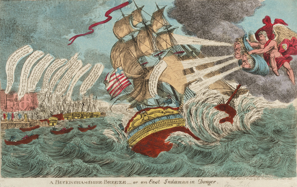 Detail of A Buckinghamshire Breeze - or an East Indiaman in Danger by Williams