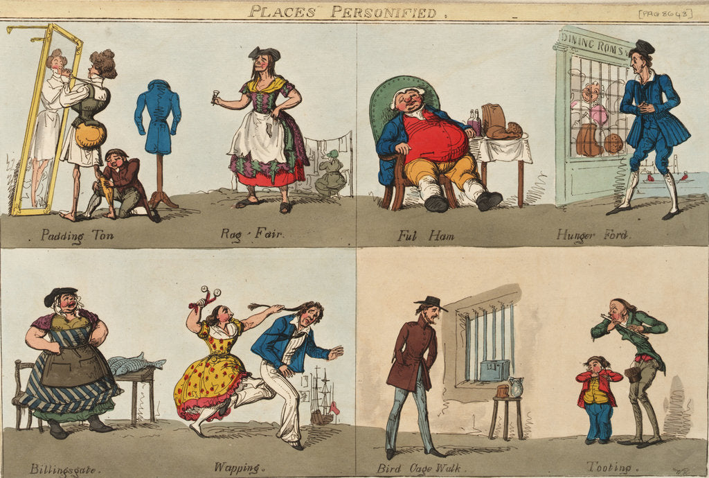 Detail of Places Personified by William Heath