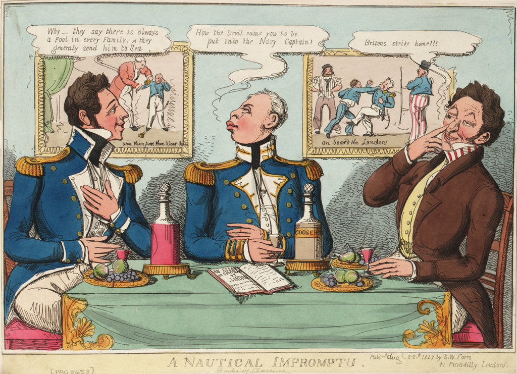 Detail of A Nautical Impromptu (Duke of Clarence) by S.W. Fores