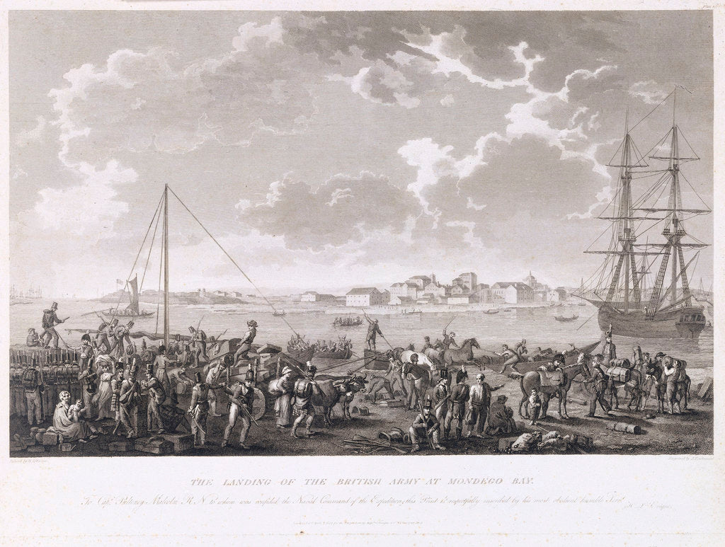 Detail of The landing of the British Army at Mondego Bay by H. L'Eveque