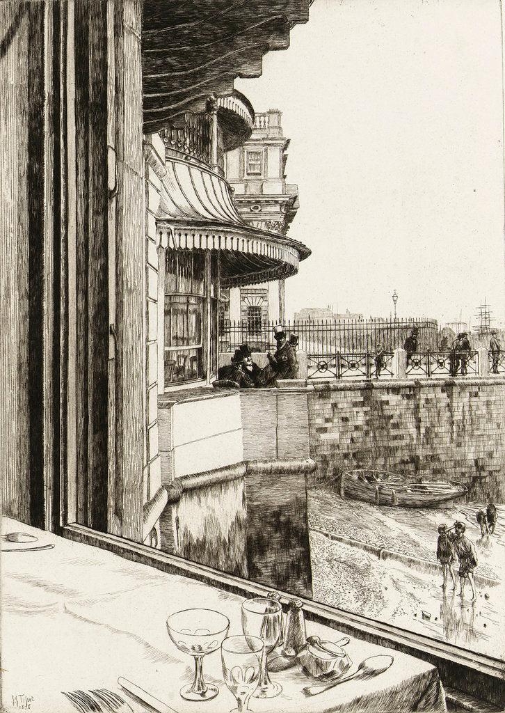 Detail of Trafalgar Tavern, Greenwich by James Jacques Joseph Tissot