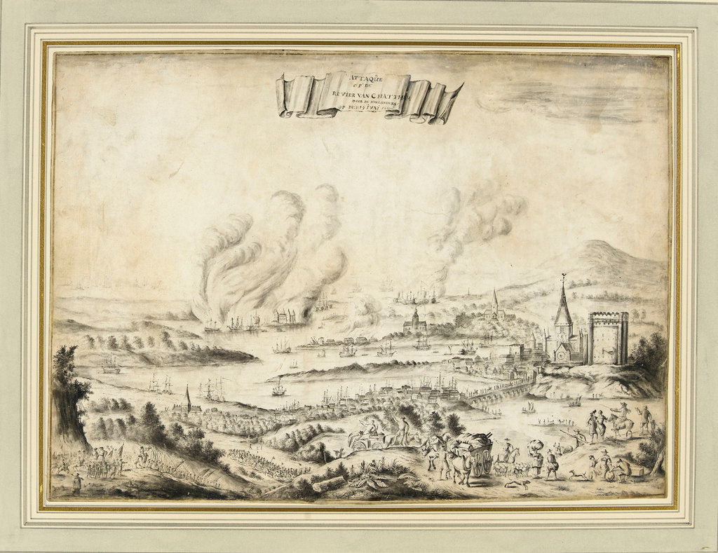 Detail of The Dutch in the Medway, 1667 by Bastiaan Stoopendael