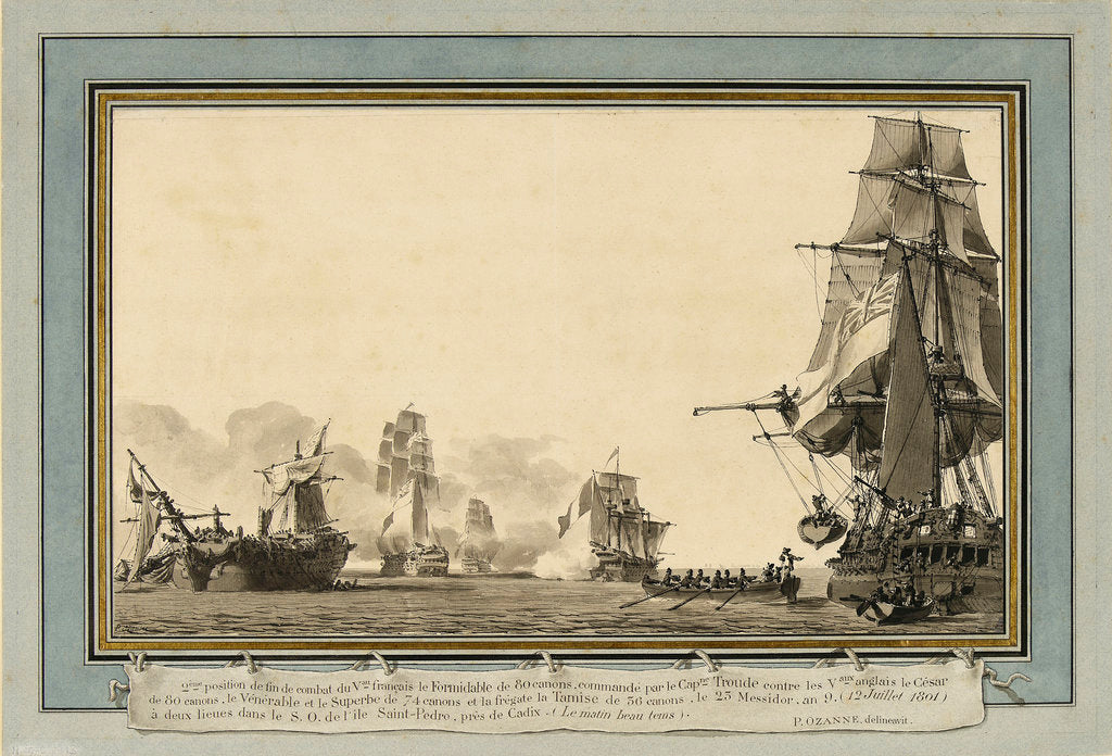 Detail of The Battle of Algeciras, 12 July 1801 by Pierre Ozanne