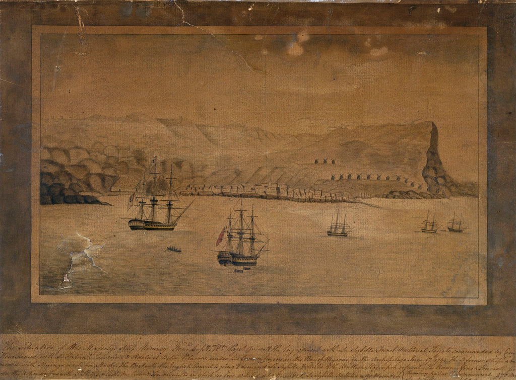 Detail of The 'Romney' captures 'La Sybille', 17 June 1794 by unknown