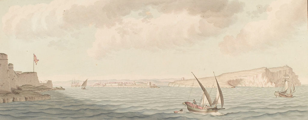 Detail of The entrance to Port Mahon by unknown
