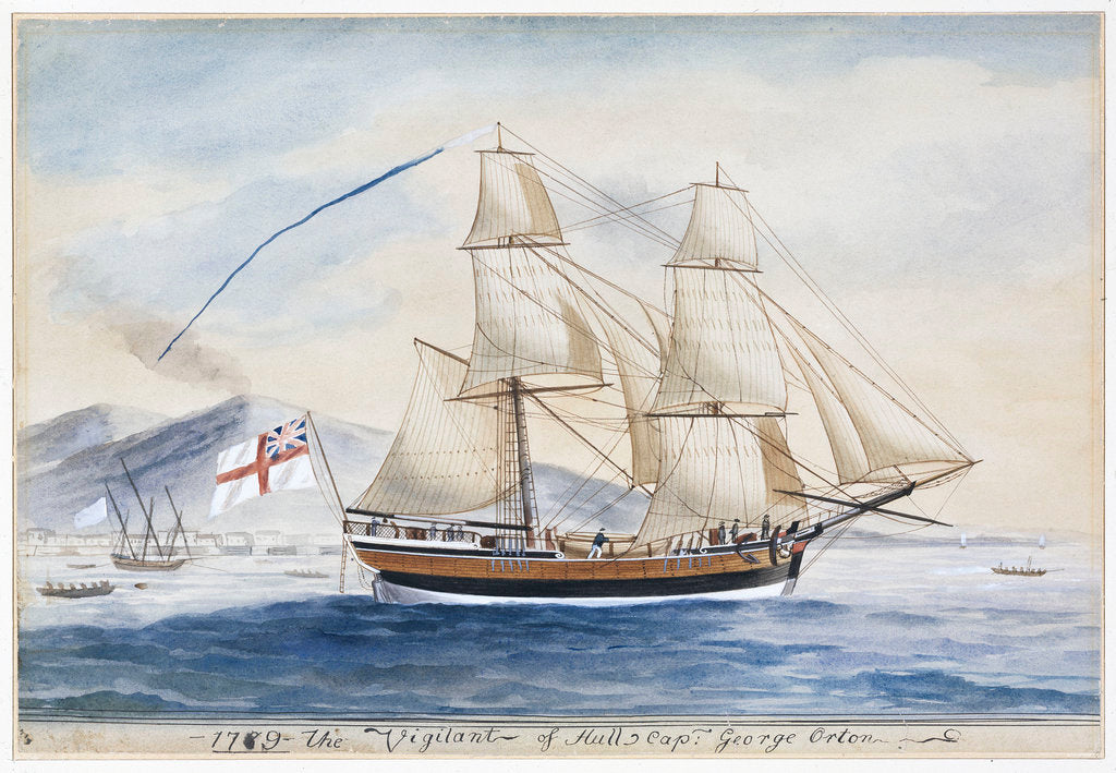 Detail of The 'Vigilant' of Hull,  Captain George Orton by Reuben Chappell