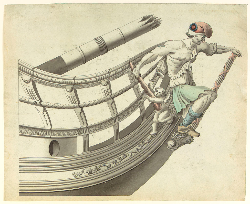 Detail of Figurehead of the 'Le San Culote' by French School
