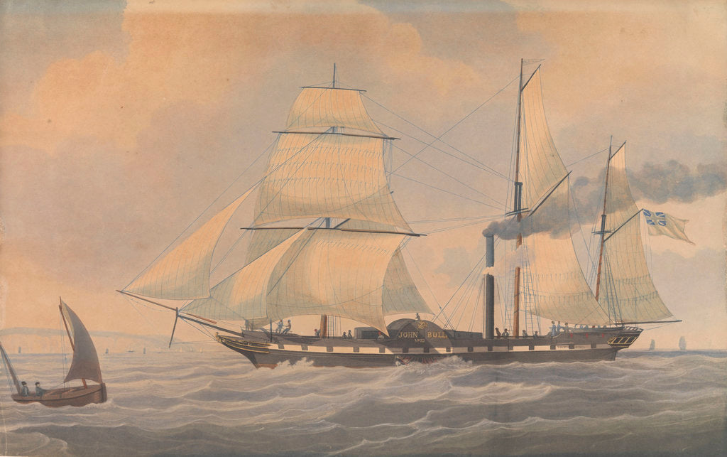 Detail of The John Bull steam and sail vessel by unknown
