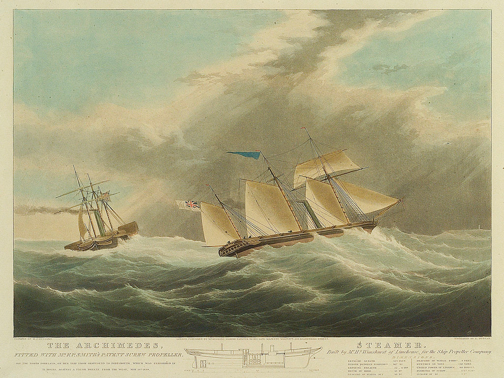 Detail of The steamer 'Archimedes' by William John Huggins