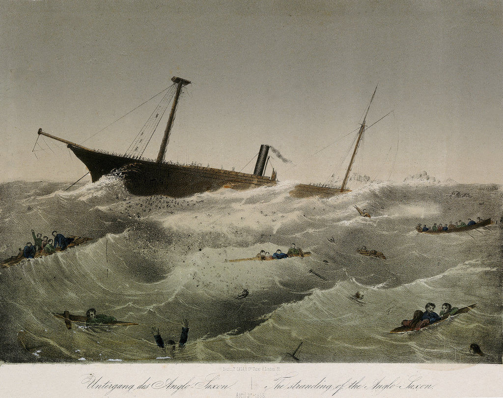 Detail of The stranding of the 'Anglo Saxon' by F. Sala & Co