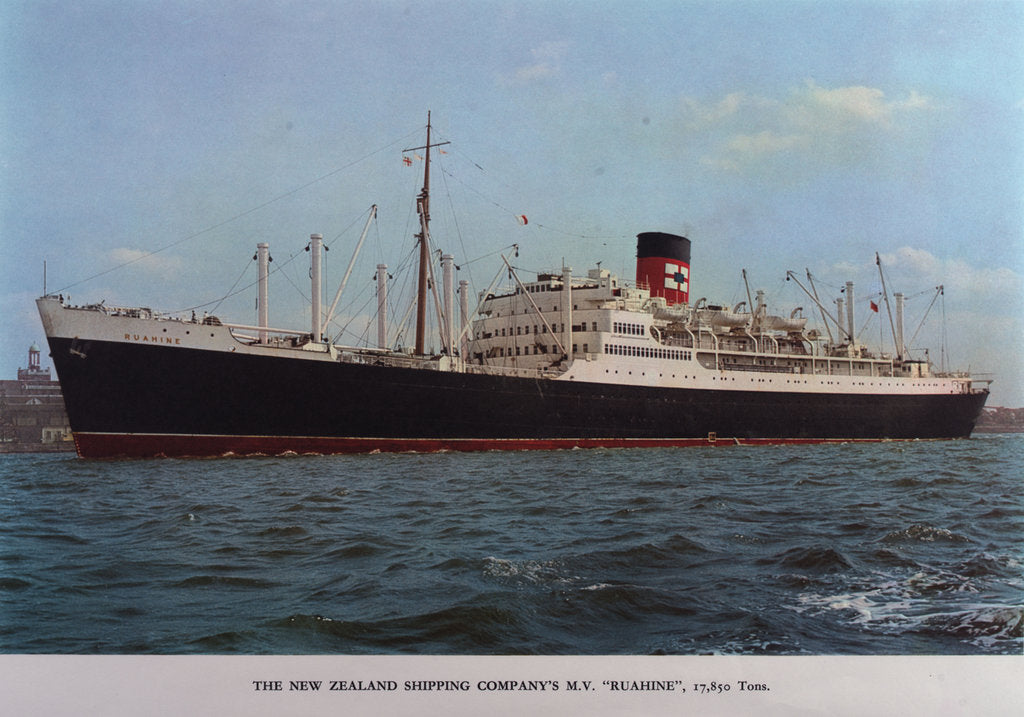 Detail of The New Zealand Shipping Company's MV 'Ruahine' 17850 tons by unknown