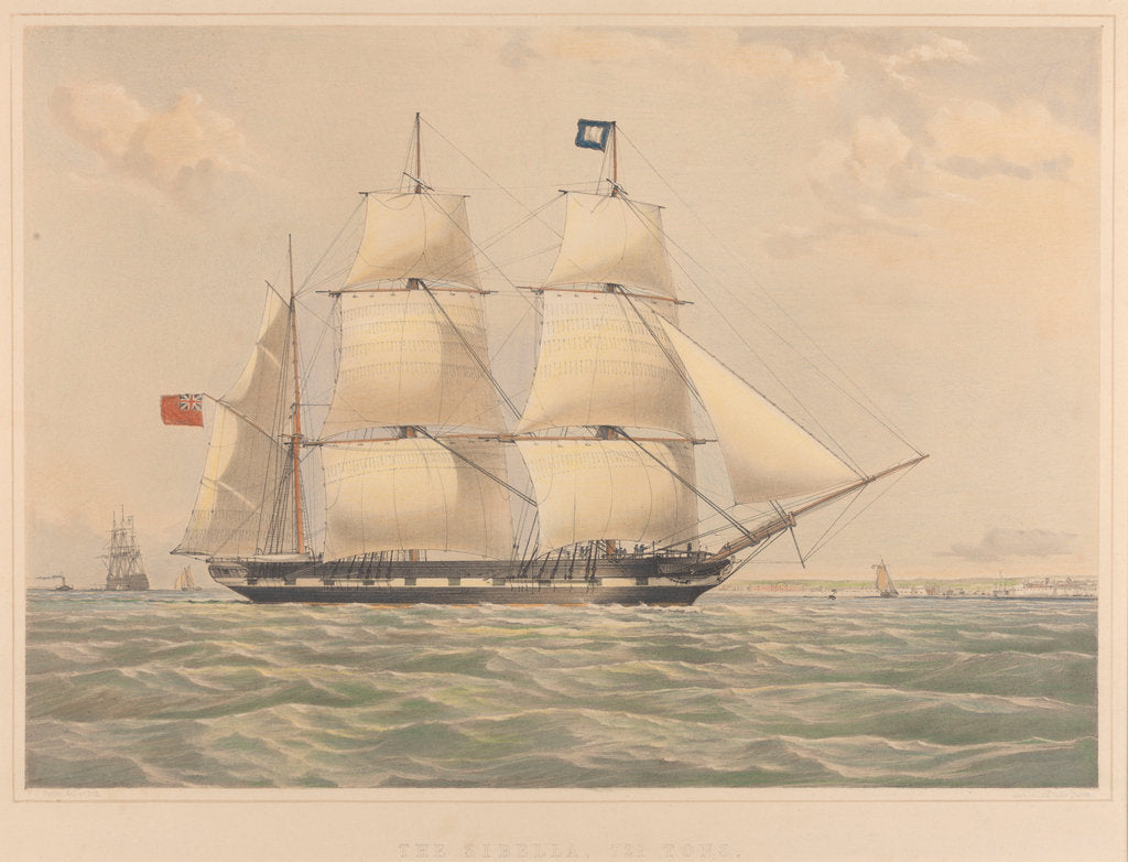 Detail of The 'Sibella', 721 tons by Thomas Goldsworth Dutton