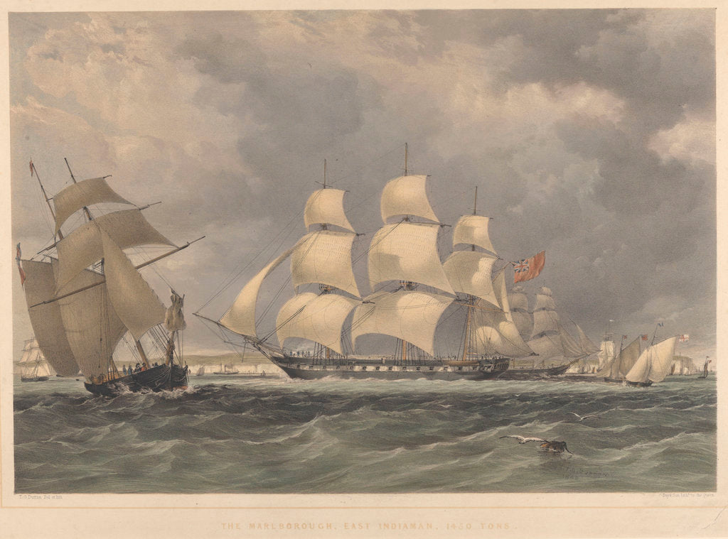 Detail of The 'Marlborough' East Indiaman (1846) 1450 Tons by Thomas Goldsworth Dutton
