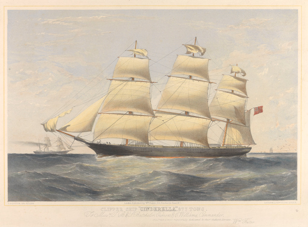 Detail of Clipper ship 'Cinderella' by Thomas Goldsworth Dutton