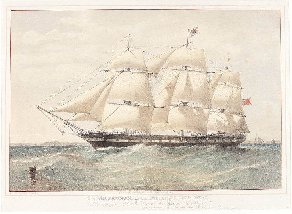 Detail of The East Indiaman 'Agamemnon' by Thomas Goldsworth Dutton