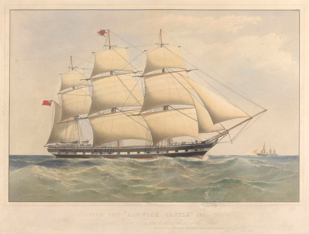 Detail of Clipper ship 'Alnwick Castle' 1250 Tons by Thomas Goldsworth Dutton