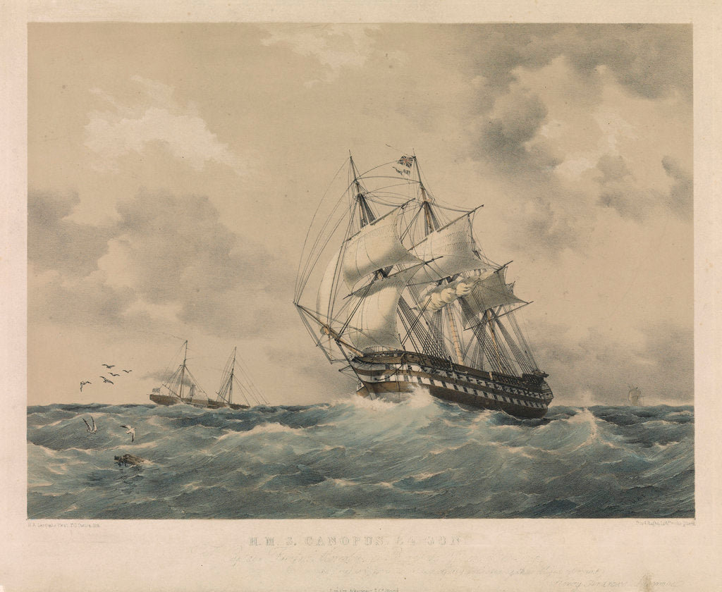 Detail of HMS 'Canopus' by Henry Andrews Luscombe