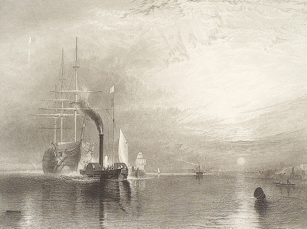 Detail of The Fighting Temeraire (after original oil by Turner) by James Tibbetts Wilmore