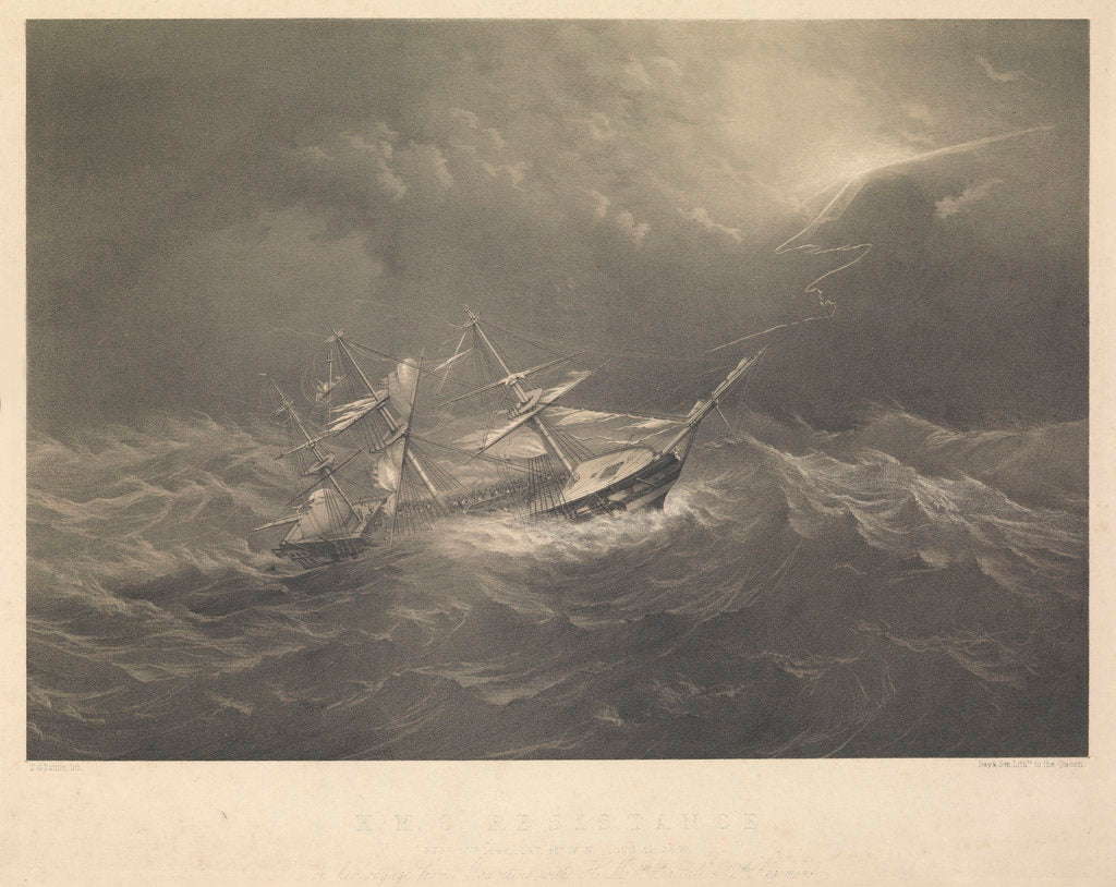 Detail of HMS 'Resistance' by Thomas Goldsworth Dutton