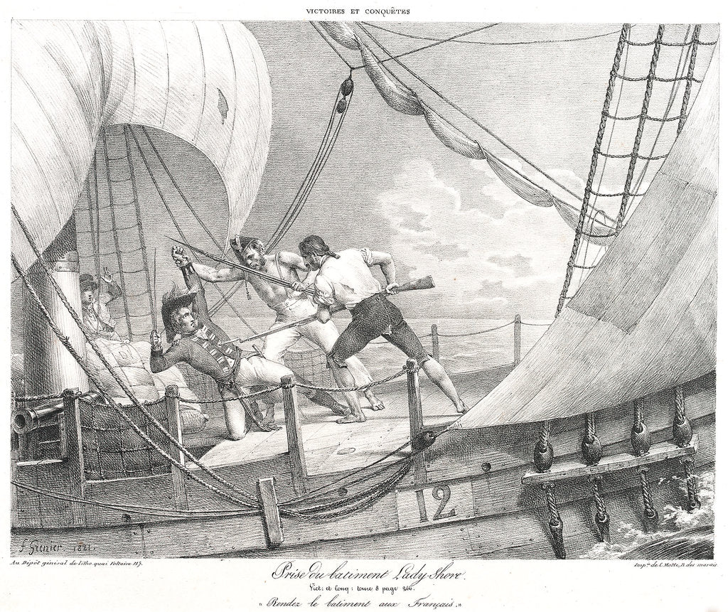 Detail of The taking of 'Lady Shore' by F. Grenier