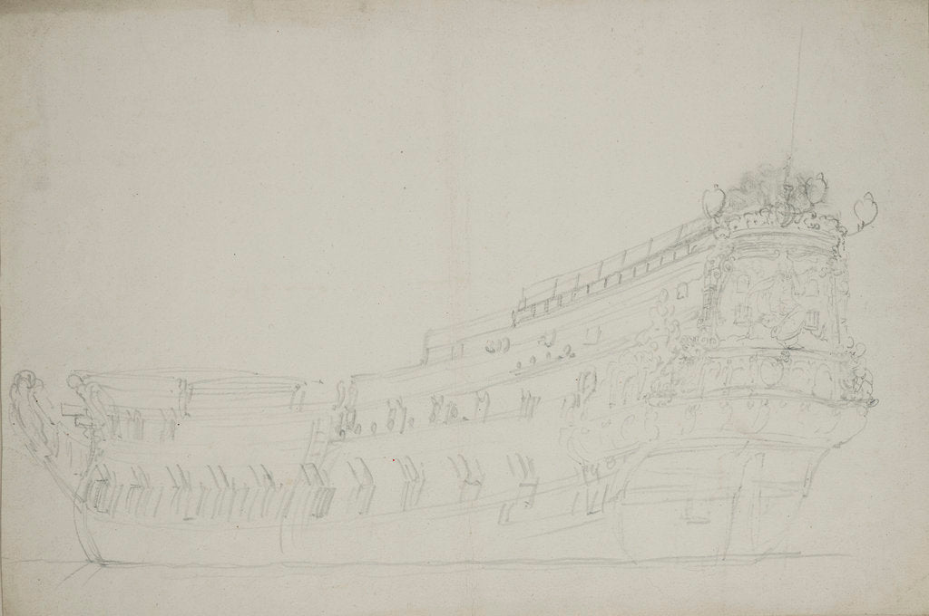 Detail of Portrait of a Dutch frigate by Willem van de Velde the Elder