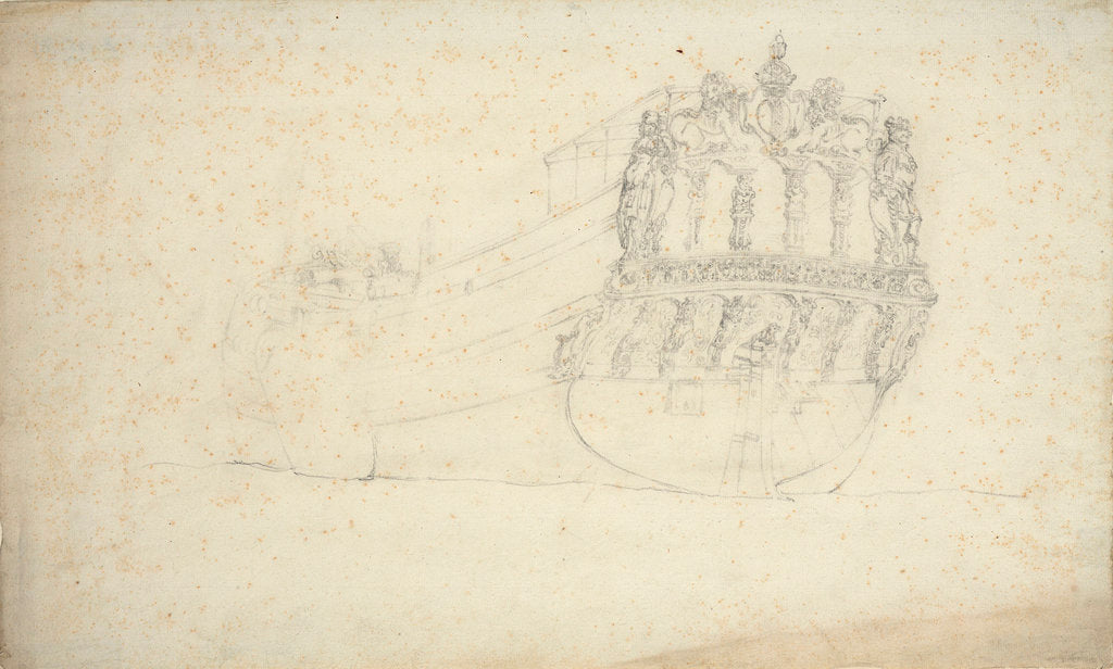 Detail of Portrait of a states yacht by Willem van de Velde the Elder