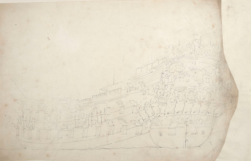 Detail of Portrait of the 'Essen' by Willem van de Velde the Elder
