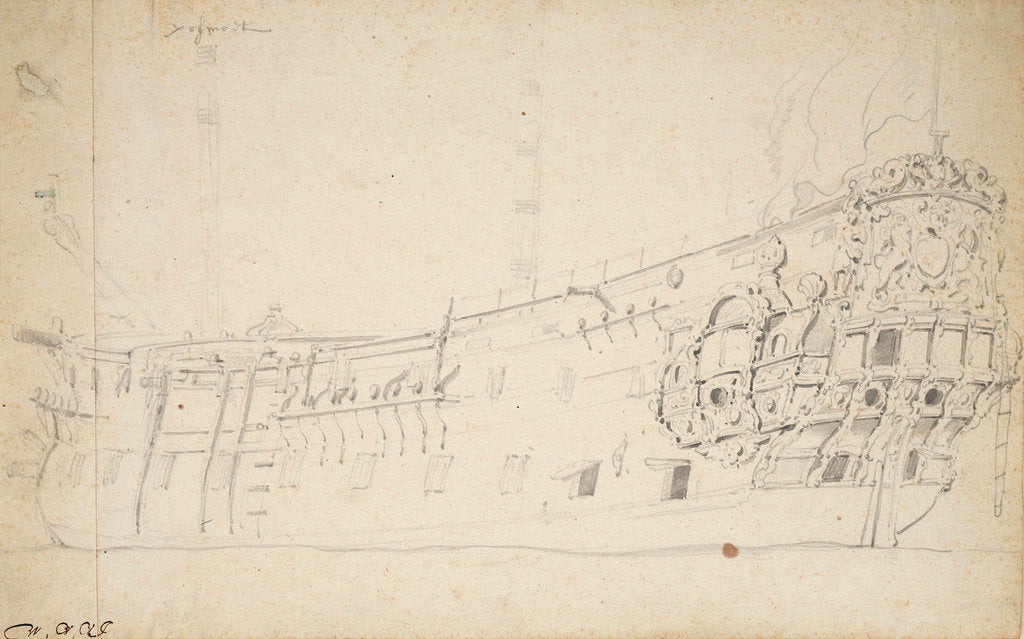 Detail of Portrait of the 'Portsmouth' by Willem Van de Velde the Younger