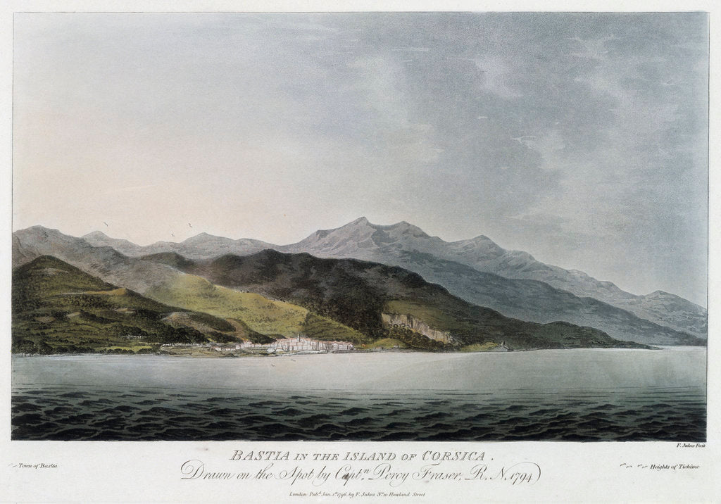 Detail of Bastia on the island of Corsica, 1794 by Percy Fraser