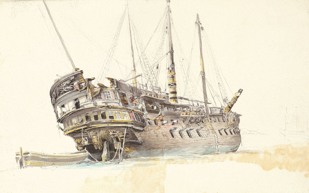 Detail of Man-of-war by unknown