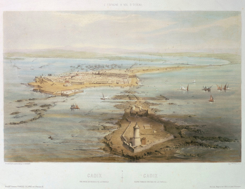 Detail of View of Cadiz by A. Guesdon