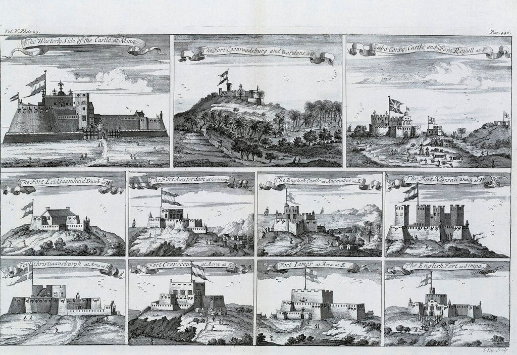 Detail of Views of forts and castles along the Gold Coast, West Africa by unknown