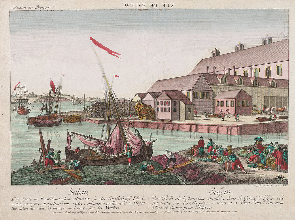 Detail of View of Salem, America by Balth Frederic Leizel