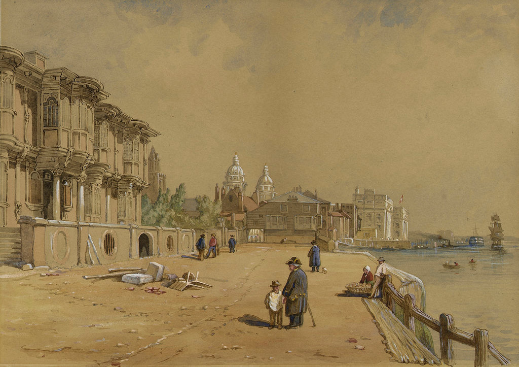 Detail of Crowley House, Greenwich, from the east by Clarkson Stanfield