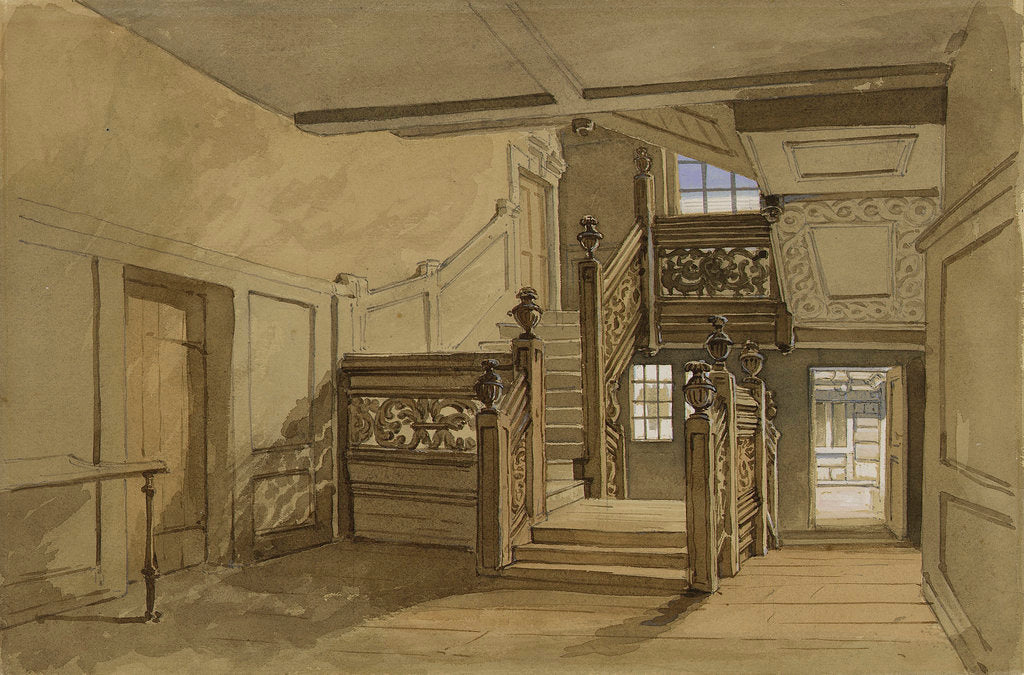 Detail of The staircase of Crowley House, Greenwich by Clarkson Stanfield