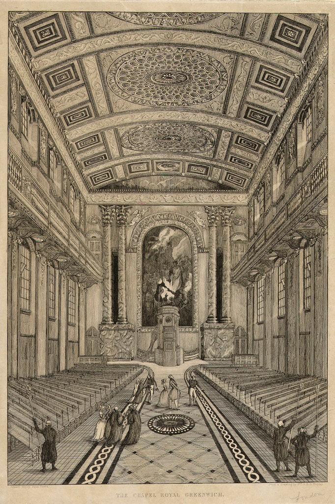 Detail of The Chapel Royal, Greenwich by Edward Hopley
