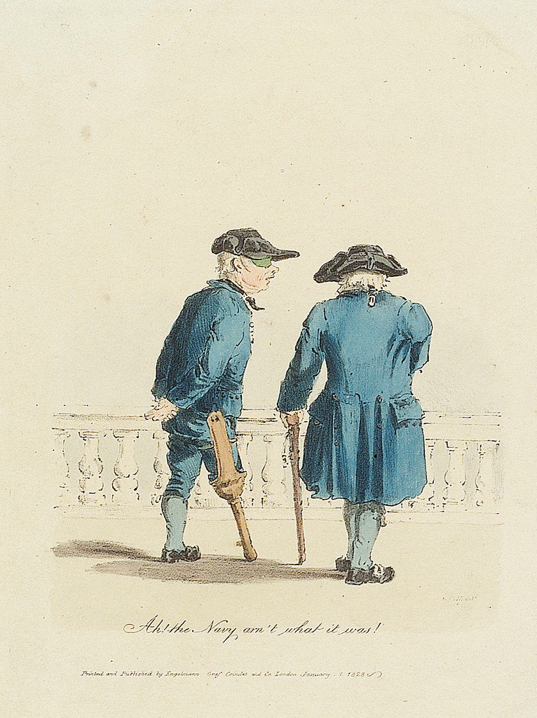 Detail of Ah! the Navy arn't what it was!  (Greenwich Pensioners) by H. C.