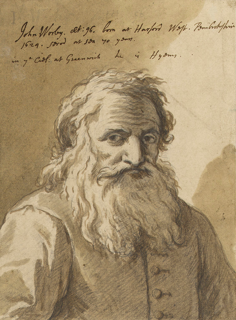 Detail of John Worley (1624-1721) by James Thornhill